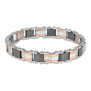Ceramic stainless steel bracelet 7mm 20cm adjustable length