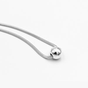 Euro sterling silver 8mm ball pendant