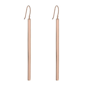 Extra long sterling silver gold plated drop earrings