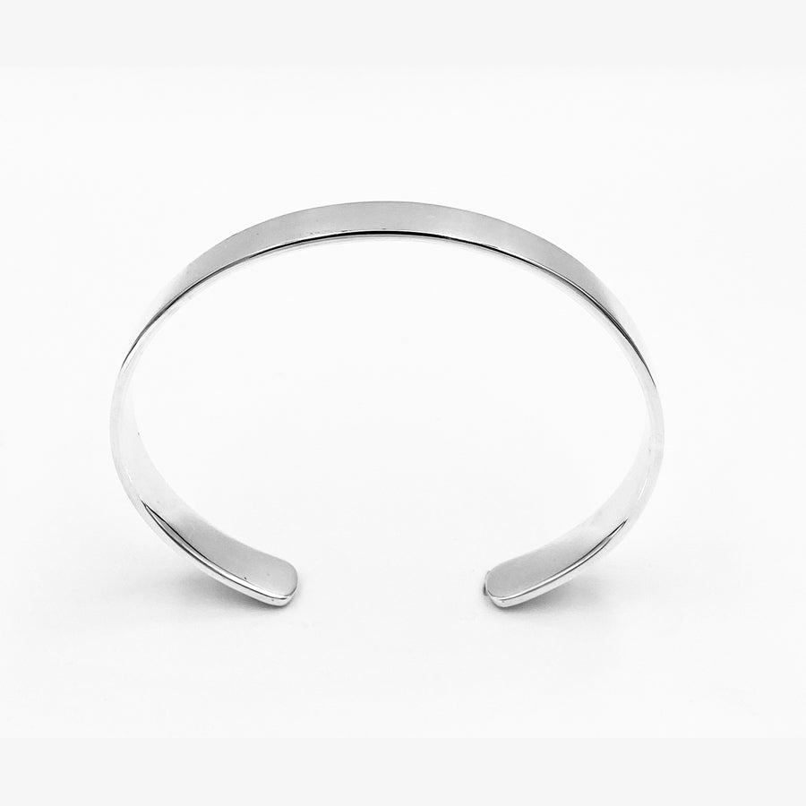 Minimal cuff highly polished solid sterling silver 68mm