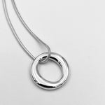 Open 20mm 'O' solid sterling silver pendant