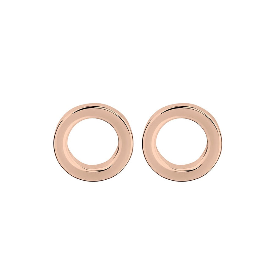 
            
                Load image into Gallery viewer, Open disc studs 6mm sterling silver rose gold plated
            
        