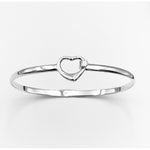 Open heart solid sterling silver oval 65mm bangle