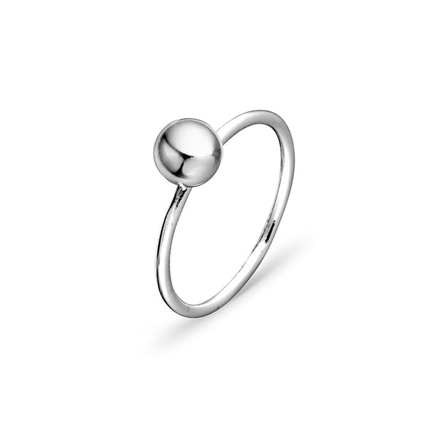 Petite euro ball ring sterling silver
