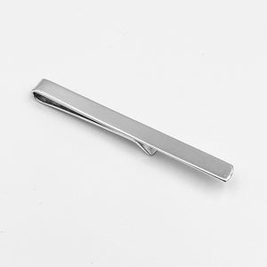 Polished solid sterling silver tie bar