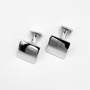 
            
                Load image into Gallery viewer, Square cuff links solid sterling silver polished finish
            
        