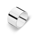 Wide solid sterling silver polised ring